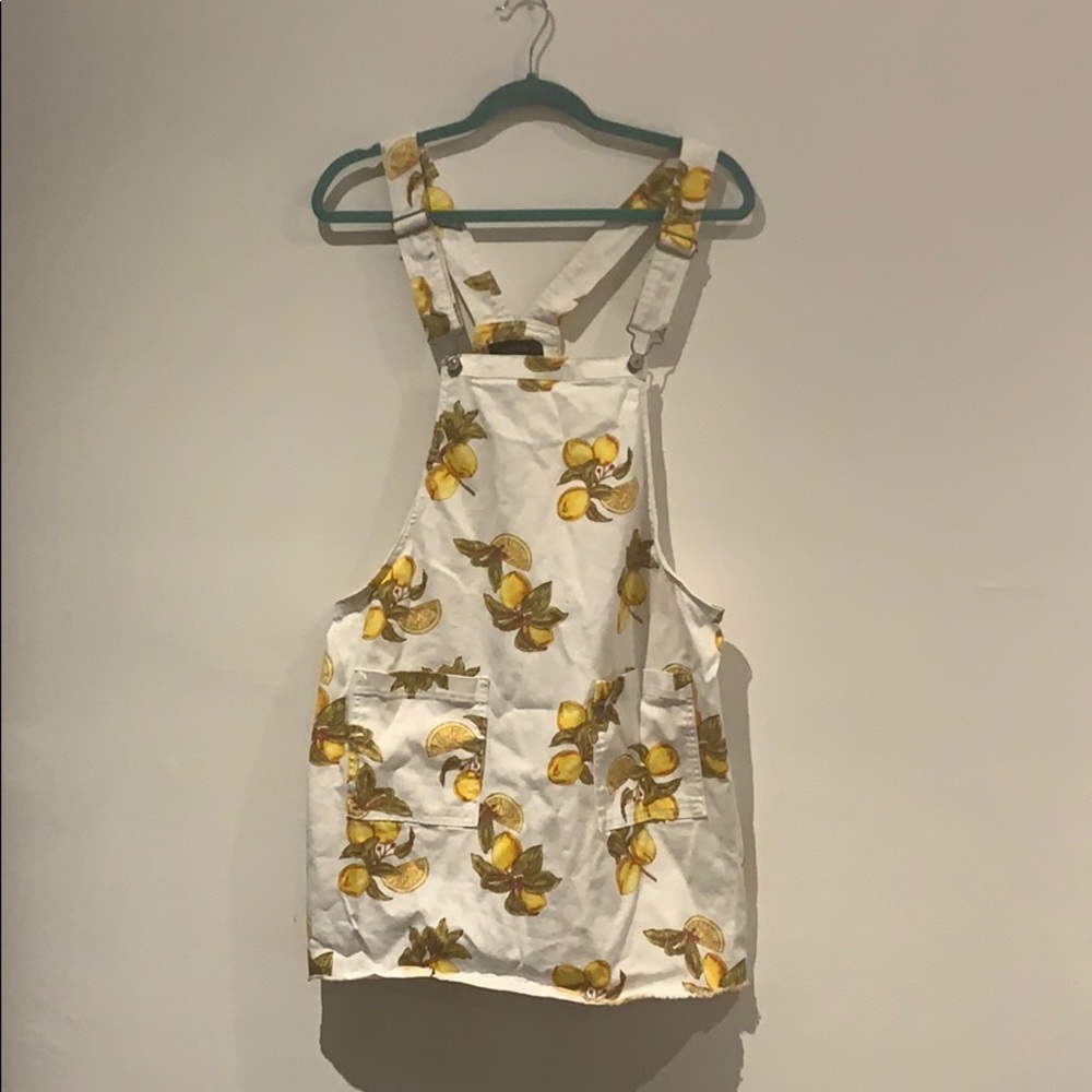 Lemon print overall dress🍋🍋
